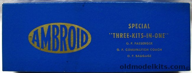 Ambroid 1/87 Open Platform Wooden 61' Baggage Car  / Passenger Coach / Combination Coach - 'Three Kits In One' - Boston and Maine - HO Craftsman Kit, K-5 plastic model kit